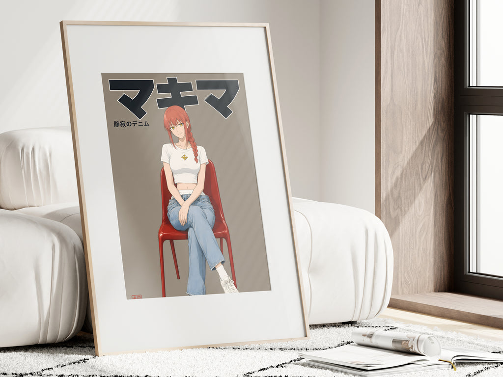 Chainsaw Man Makima Denim Studio Anime Poster — i01462