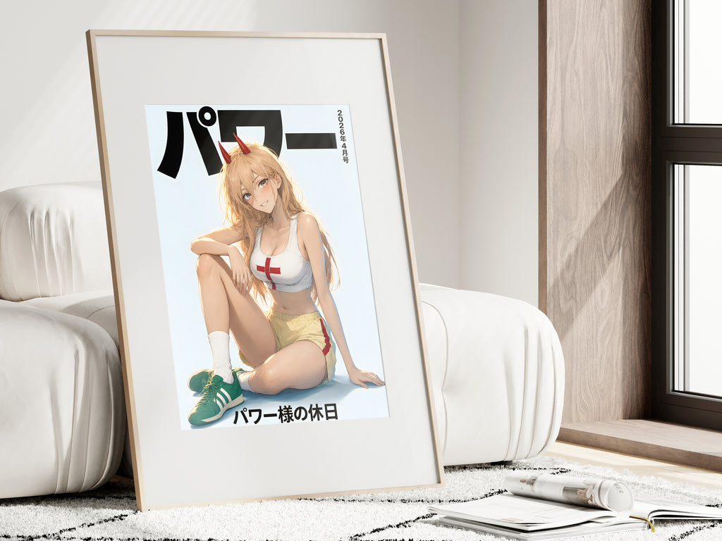 Chainsaw Man Power Summer Sports Cover Anime Poster — i01462