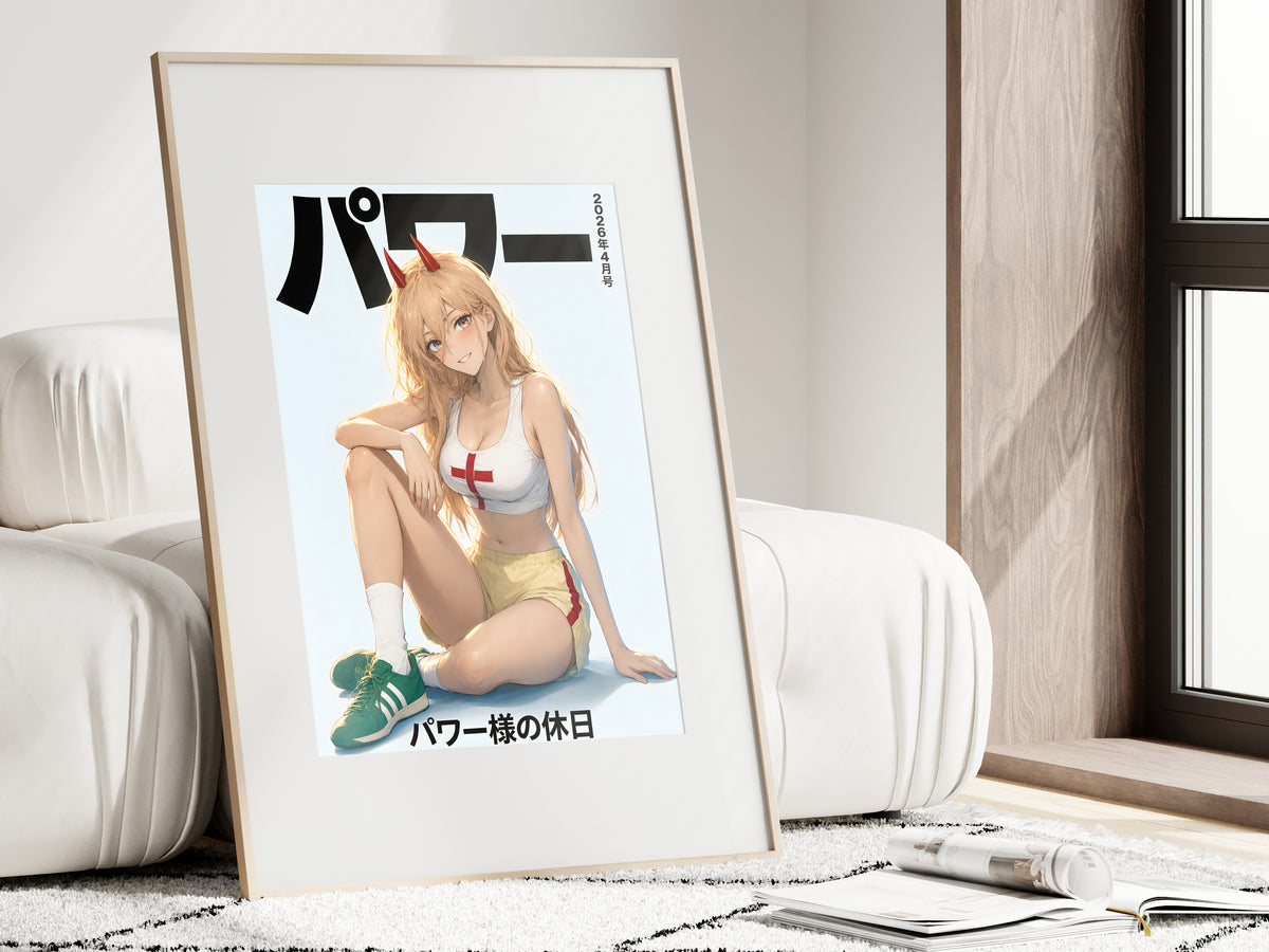 Chainsaw Man Power Summer Sports Cover Anime Poster — i01462