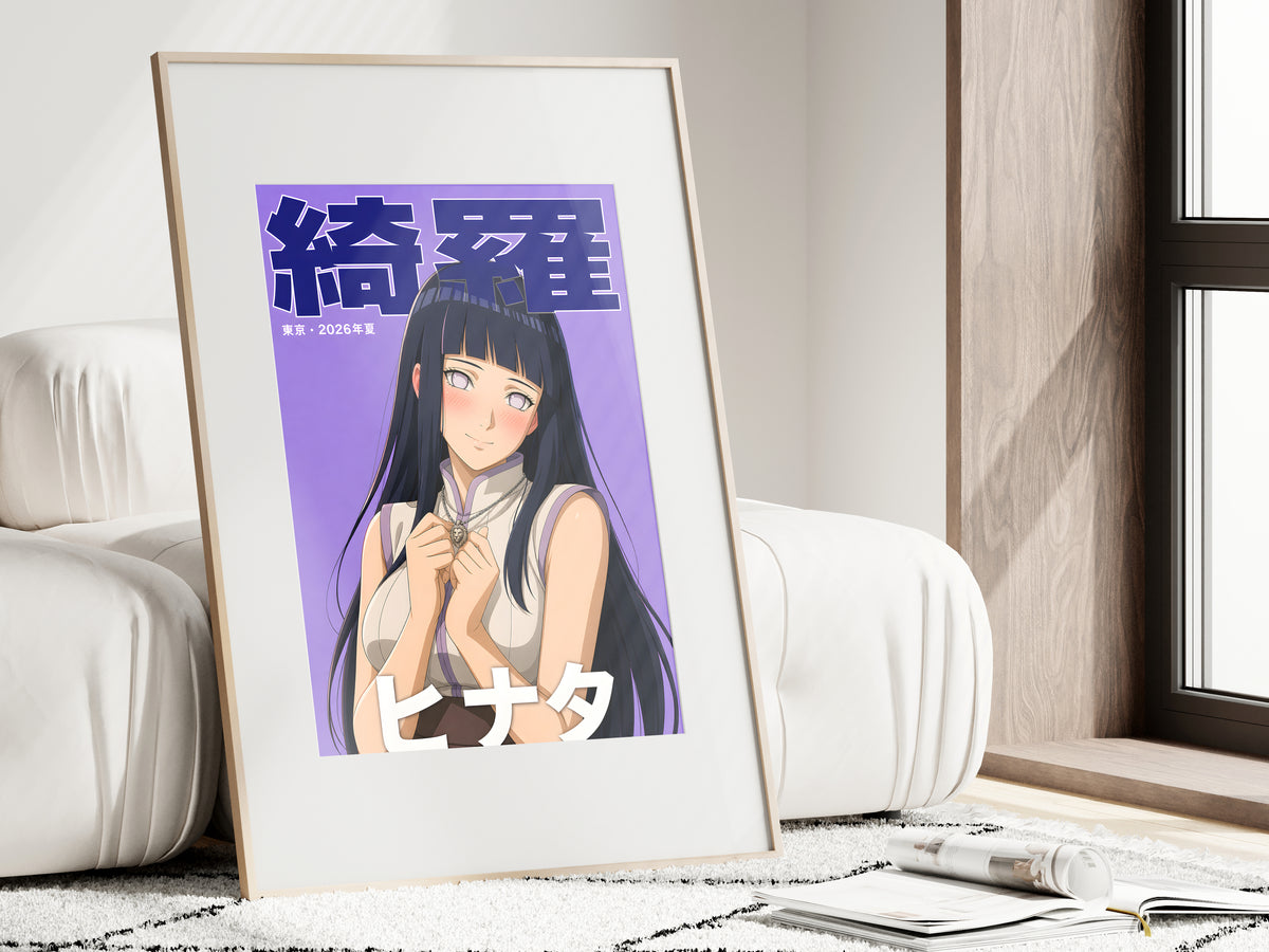 Naruto Hinata Lavender Portrait Anime Poster — i01462