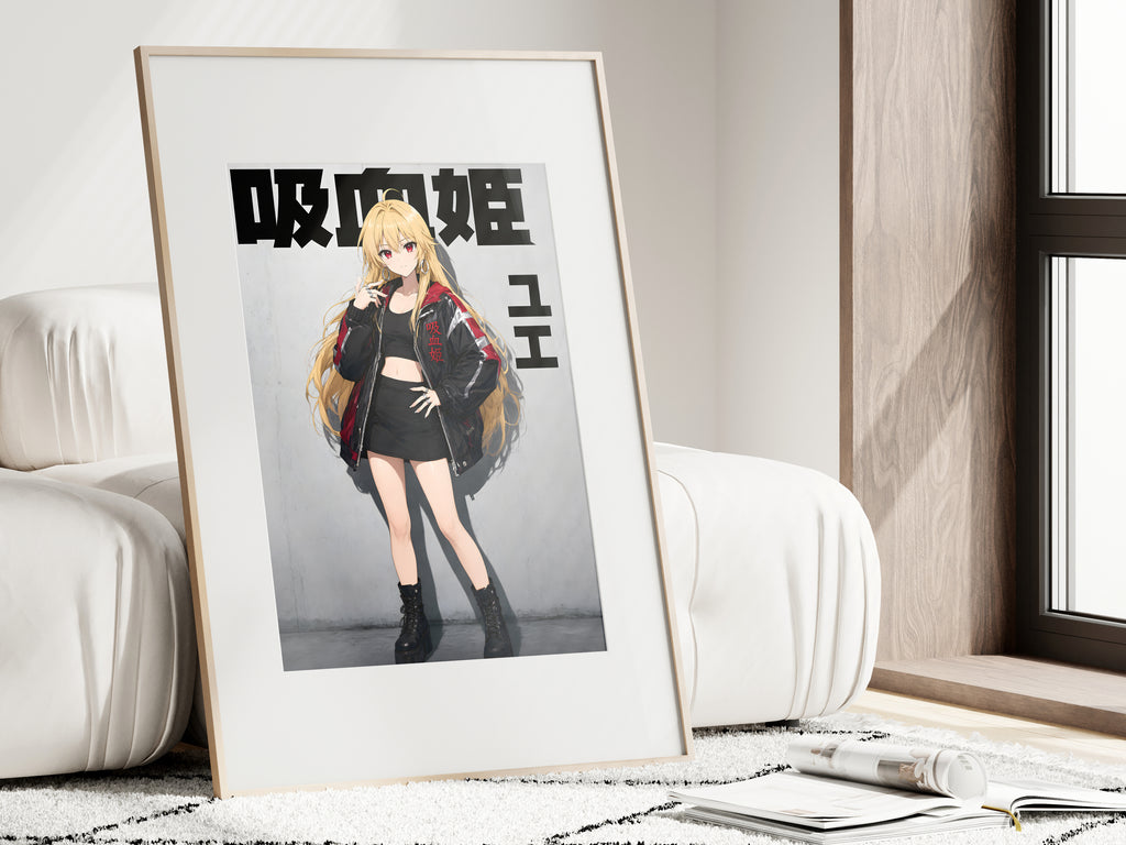 Arifureta Yue Black Red Biker Jacket Anime Poster — i01462