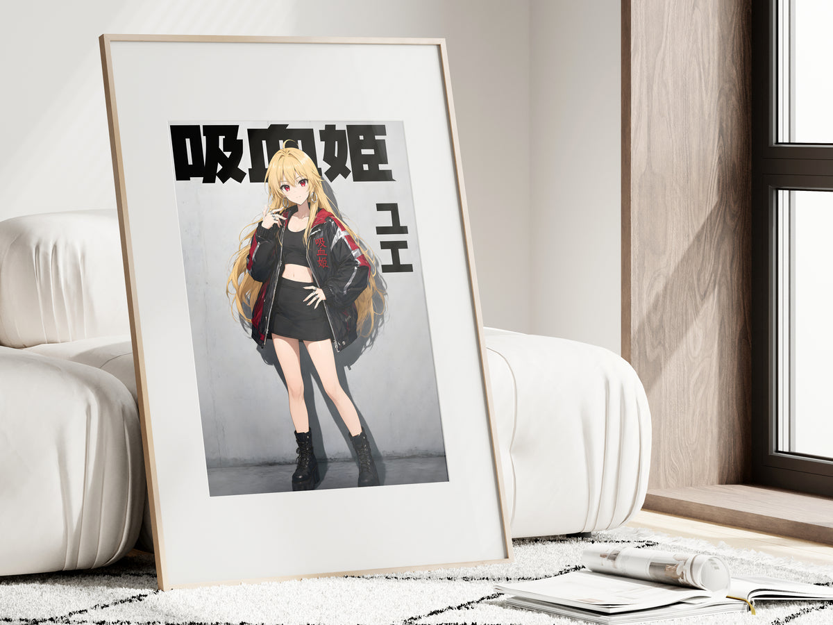 Arifureta Yue Black Red Biker Jacket Anime Poster — i01462