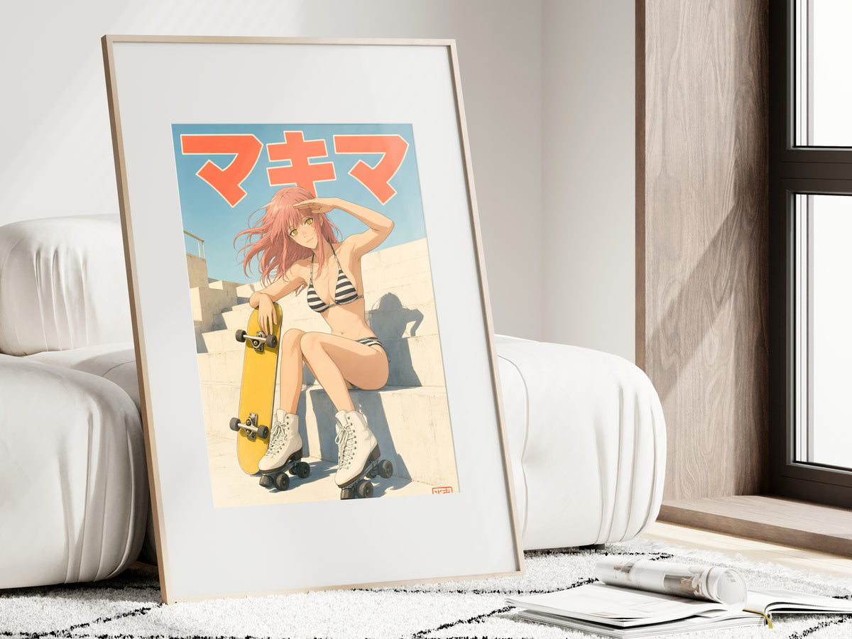 Chainsaw Man Makima Roller Skate Anime Poster — i01462
