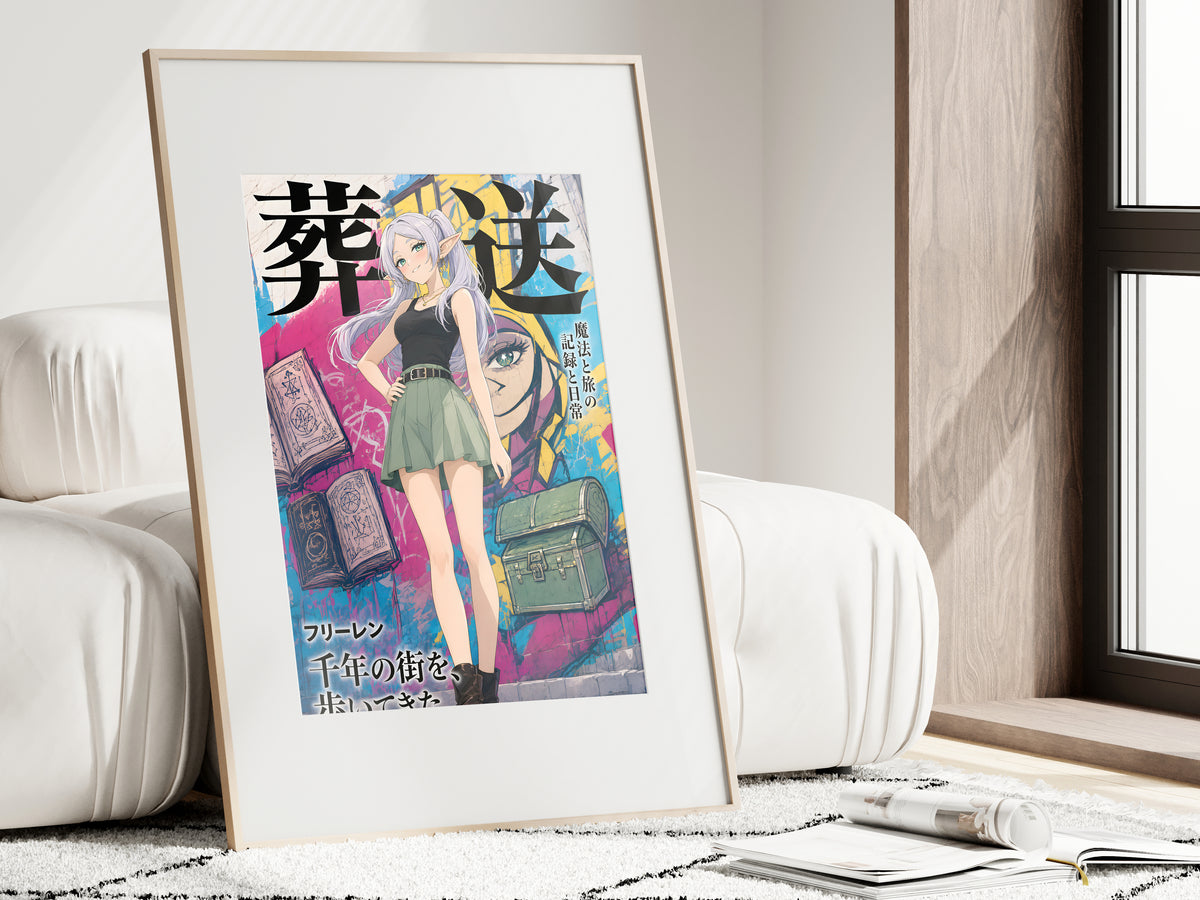 Frieren Graffiti Street Fashion Anime Poster — i01462