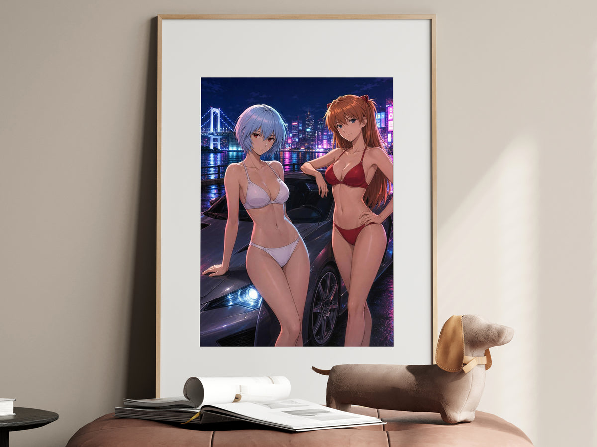 Rei Asuka Evangelion Anime Poster Pilot Girls Art Print