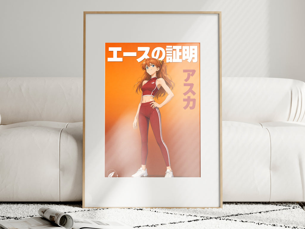 Evangelion Asuka Red Activewear Portrait Anime Poster — i01463