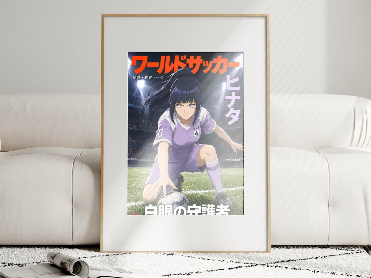 Naruto Hinata Football Cover Anime Poster — i01463