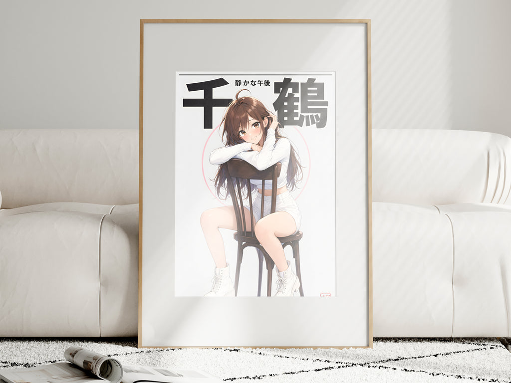 Rent a Girlfriend Chizuru Quiet Afternoon Chair Anime Poster — i01463