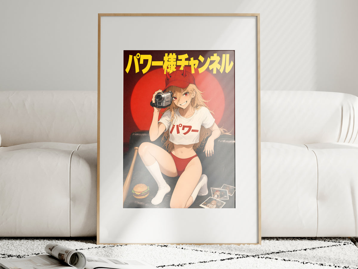 Chainsaw Man Power Red Camcorder Portrait Anime Poster — i01463