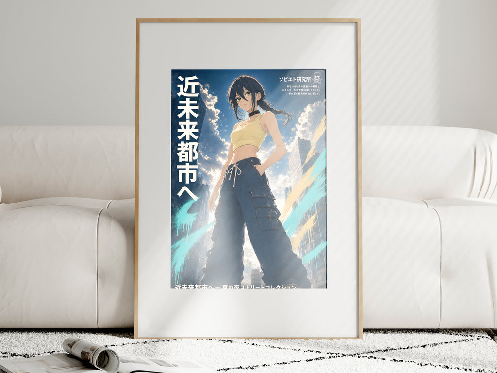 Chainsaw Man Reze Future City Streetwear Anime Poster — i01463
