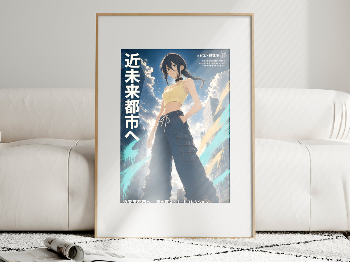 Chainsaw Man Reze Future City Streetwear Anime Poster — i01463