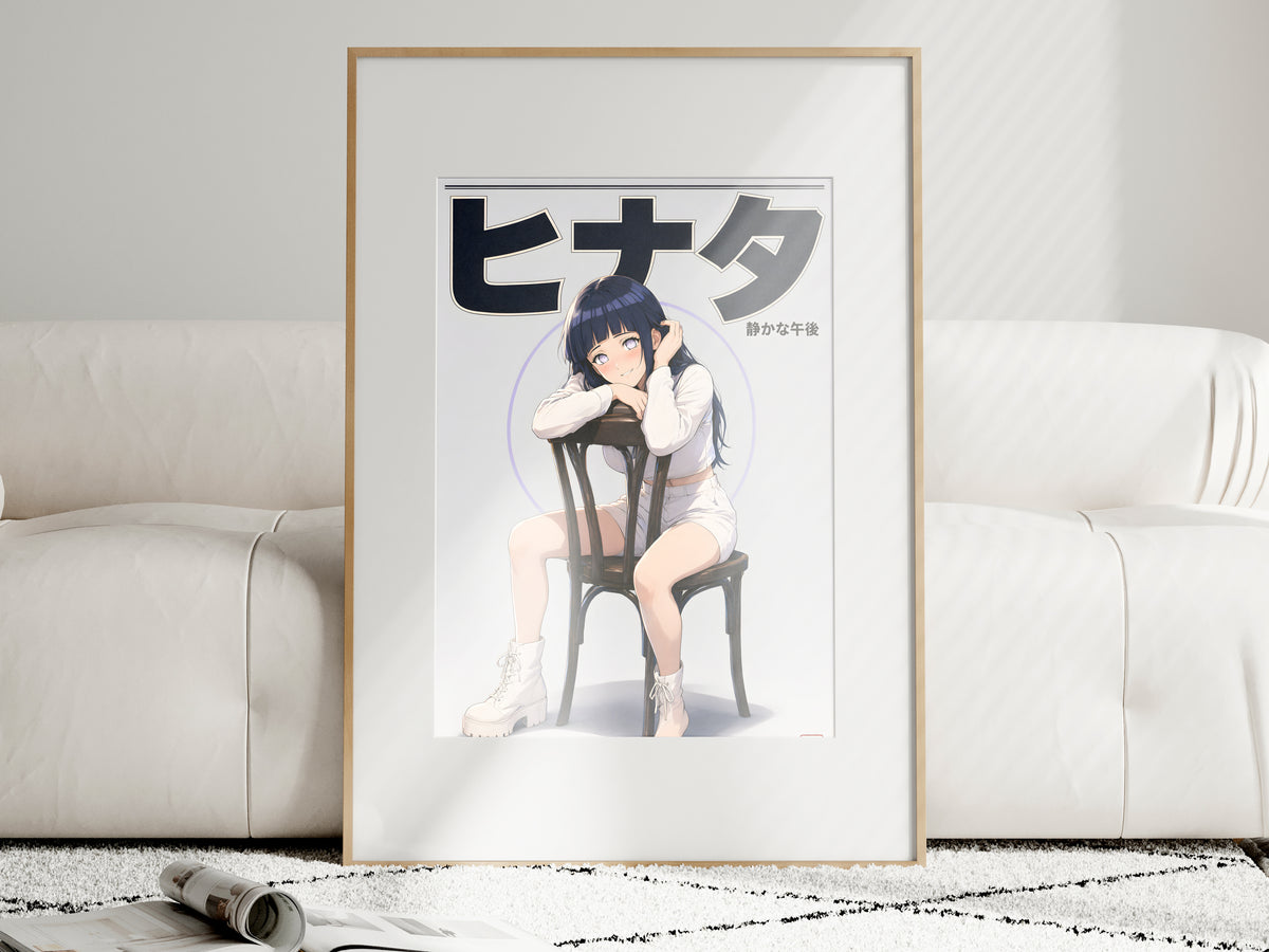 Naruto Hinata White Chair Studio Anime Poster — i01463
