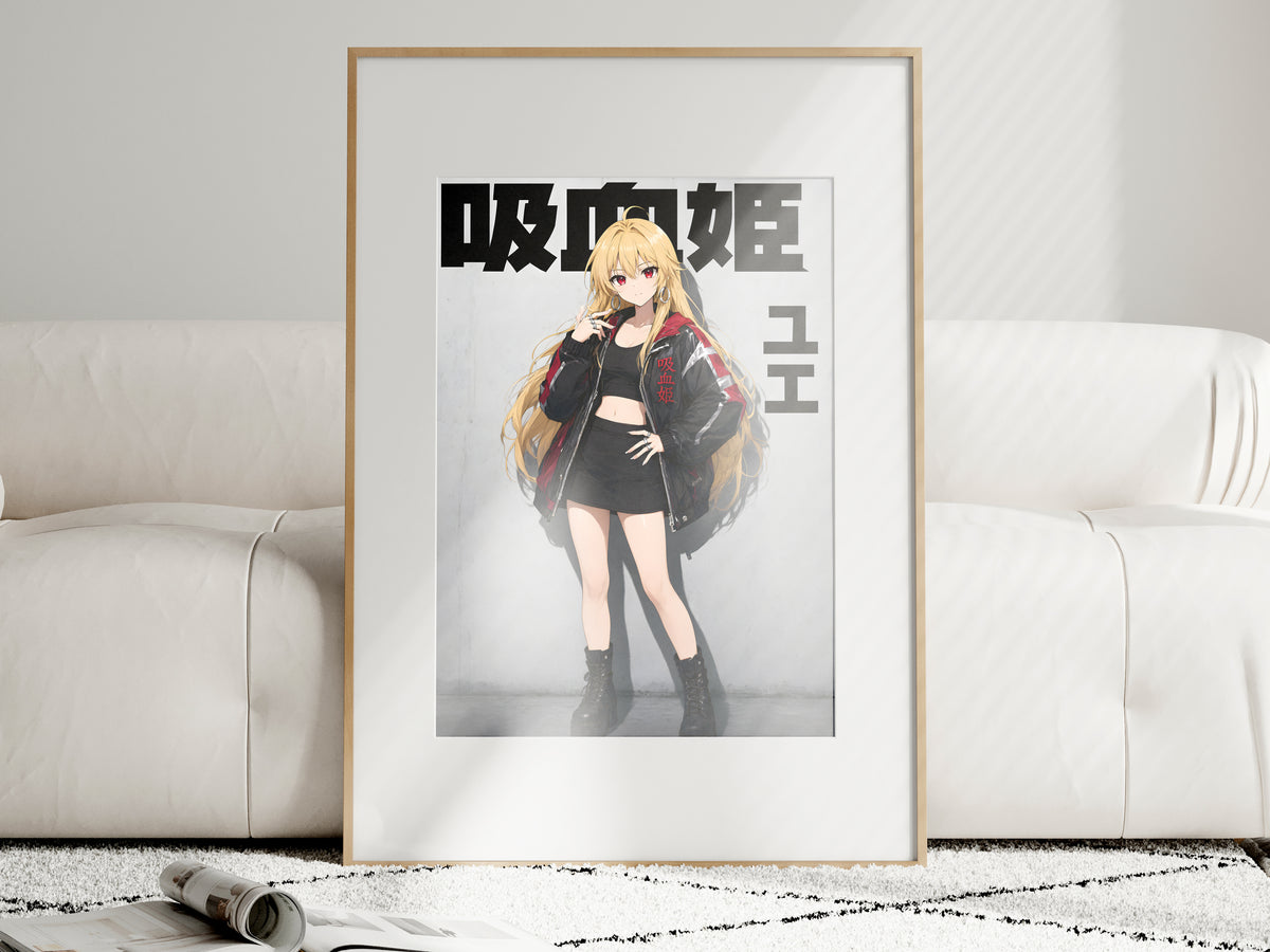 Arifureta Yue Black Red Biker Jacket Anime Poster — i01463