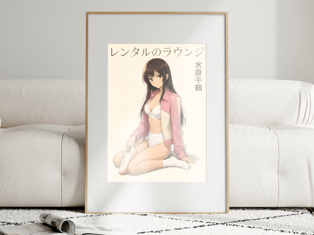 Rent-a-Girlfriend Chizuru Pink Lounge Fashion Anime Poster — i01463