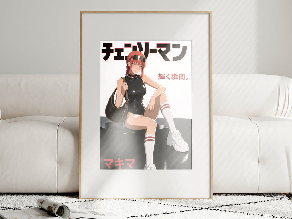 Chainsaw Man Makima Black Patent Fashion Anime Poster — i01463