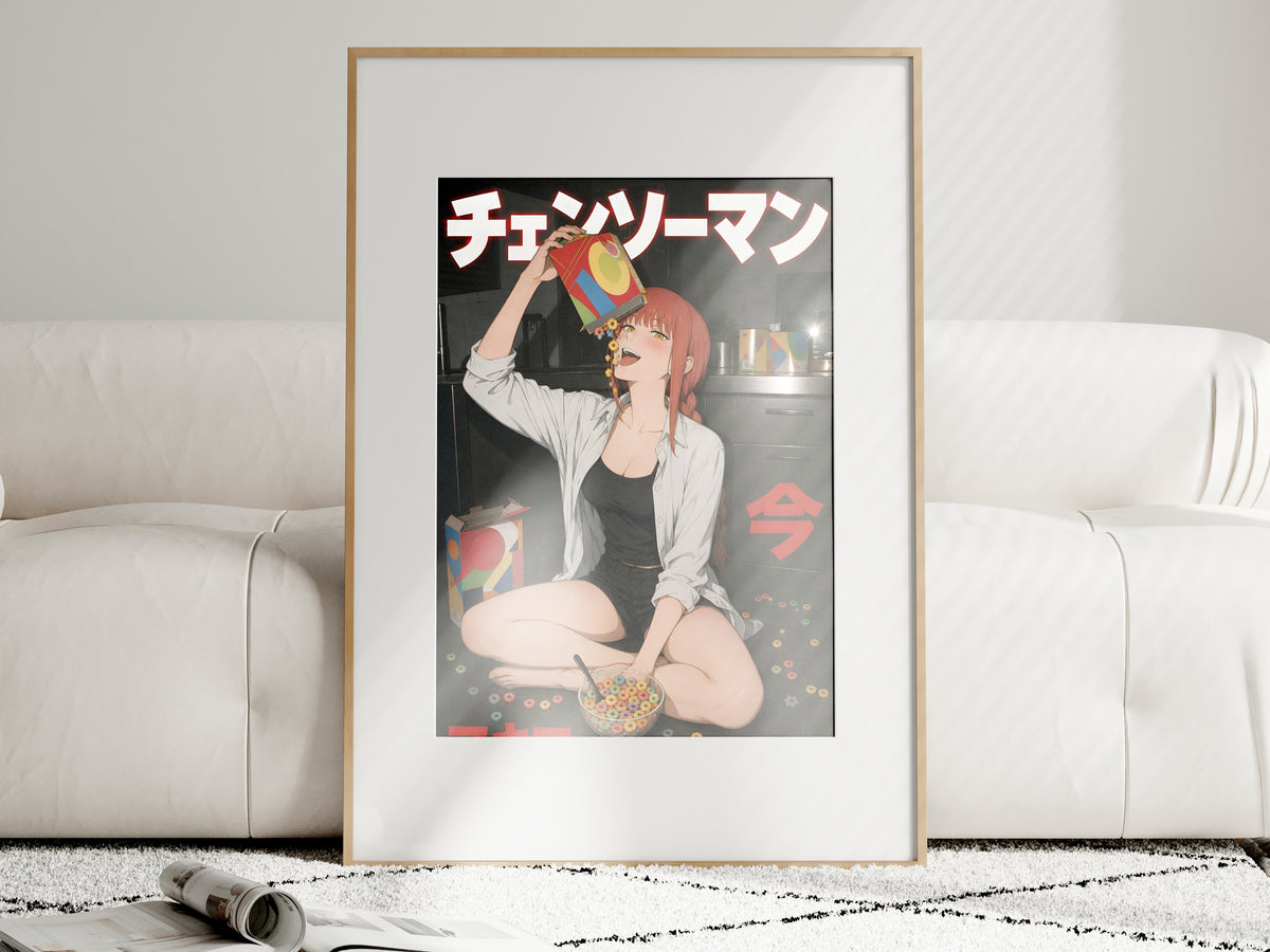 Chainsaw Man Makima Midnight Cereal Portrait Anime Poster — i01463