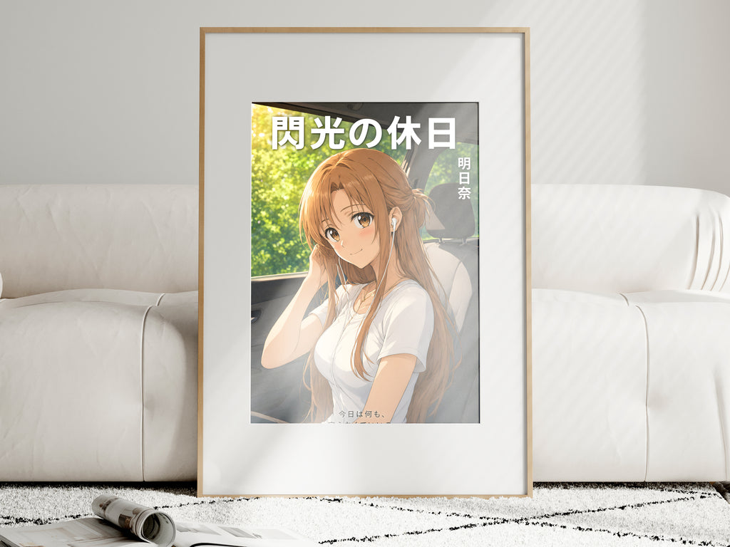 Sword Art Online Asuna Road Trip Earbuds Anime Poster — i01463