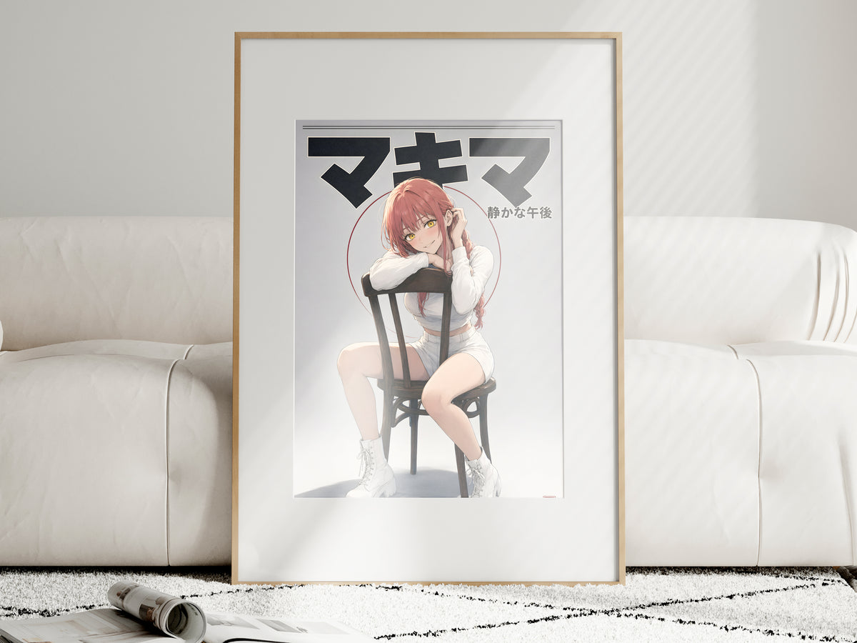 Chainsaw Man Makima Quiet Afternoon Chair Anime Poster — i01463