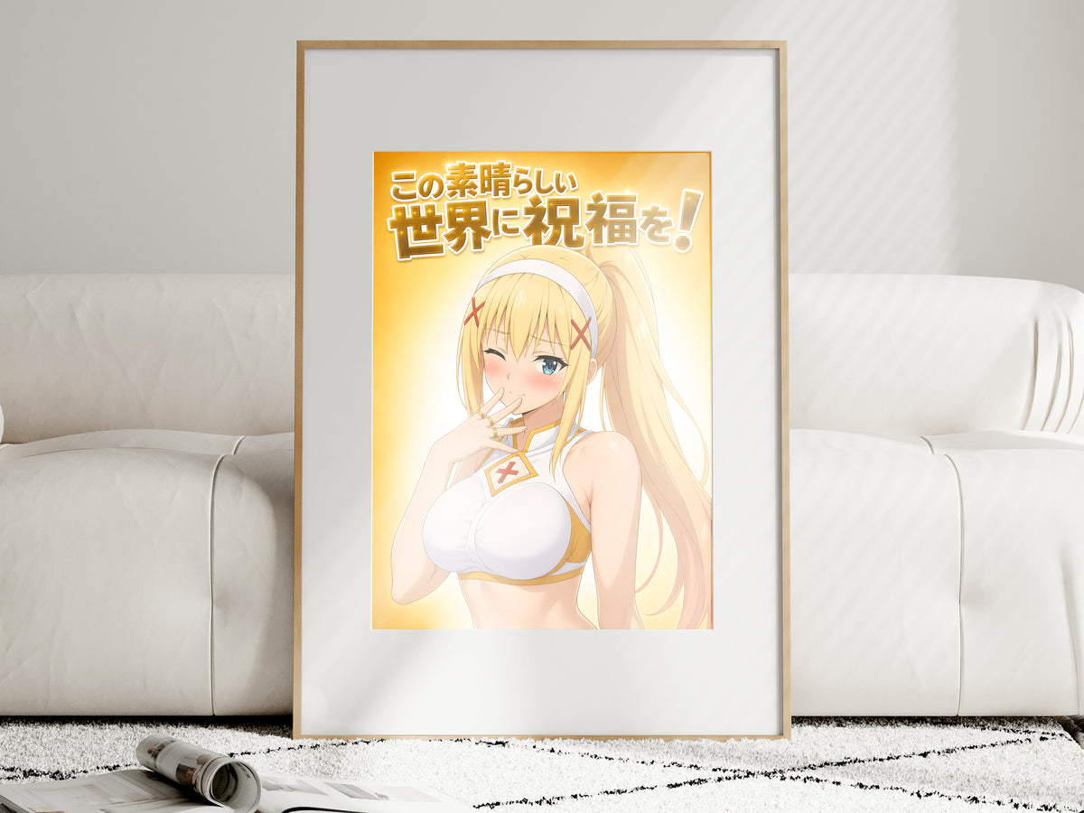 KonoSuba Darkness Golden Studio Wink Anime Poster — i01463