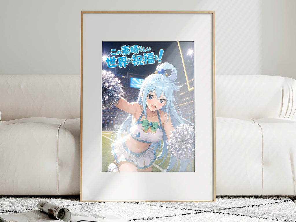 KonoSuba Aqua Silver Cheerleader Anime Poster — i01463