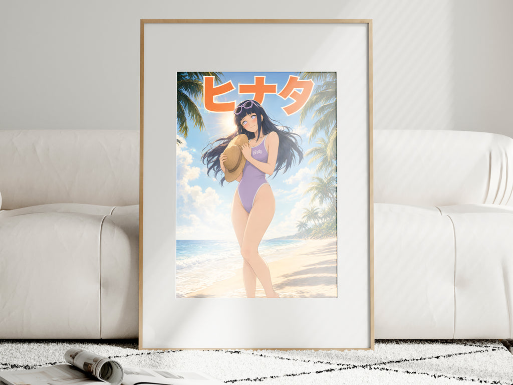 Naruto Hinata Tropical Shore Anime Poster — i01463