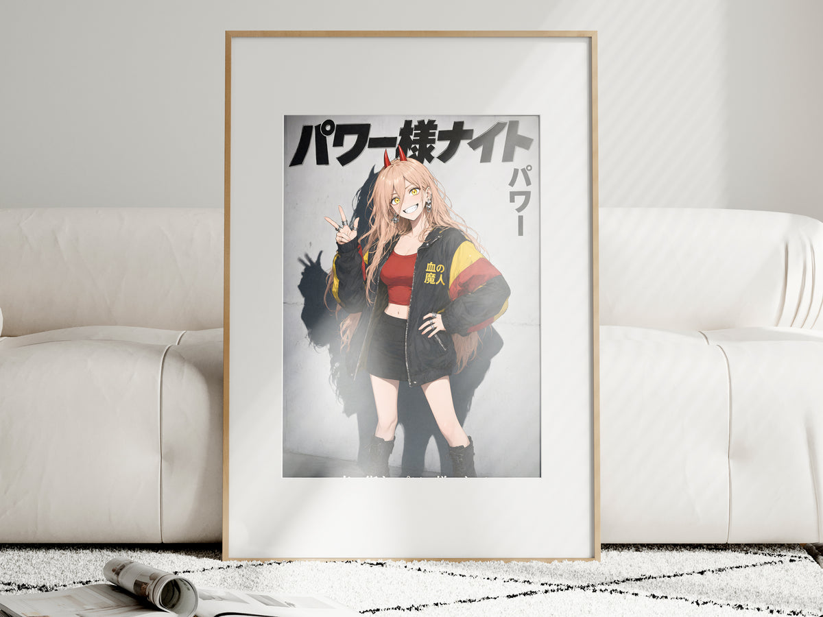 Chainsaw Man Power Moto Jacket Anime Poster — i01463
