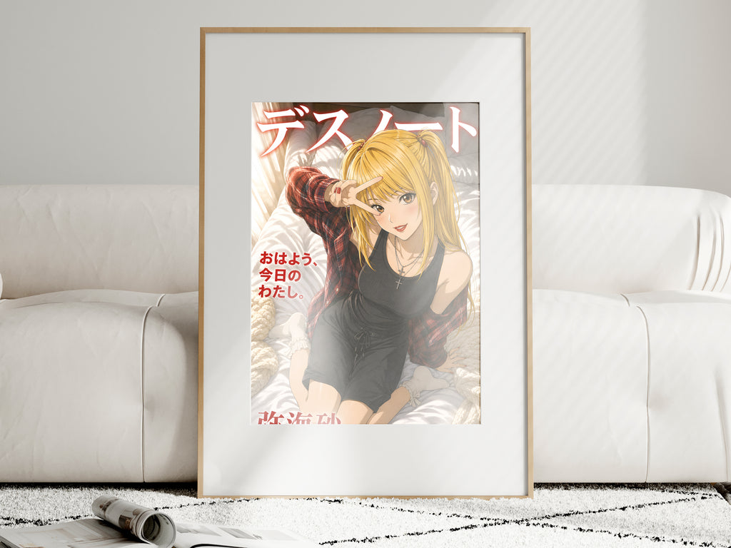 Death Note Misa Morning Peace Sign Anime Poster — i01463