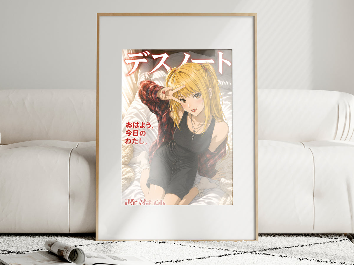Death Note Misa Morning Peace Sign Anime Poster — i01463
