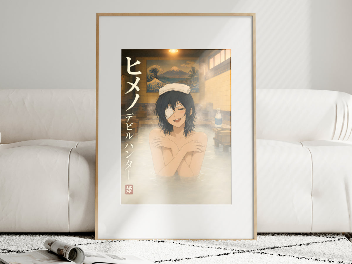 Chainsaw Man Himeno Warm Onsen Portrait Anime Poster — i01463