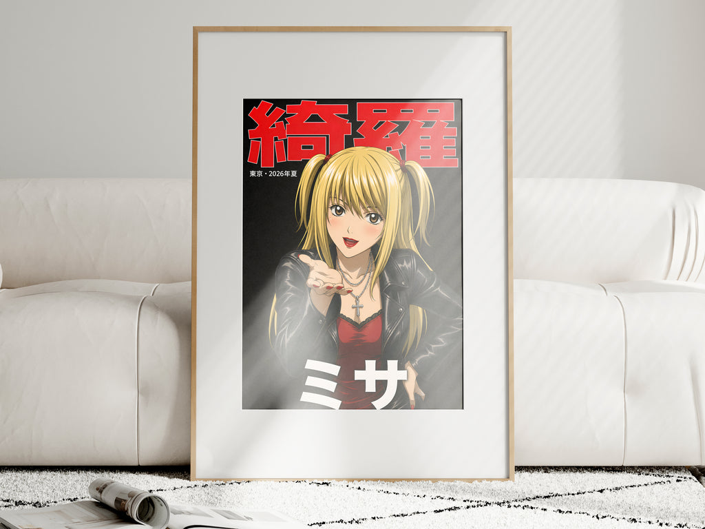 Death Note Misa Red Black Gothic Portrait Anime Poster — i01463