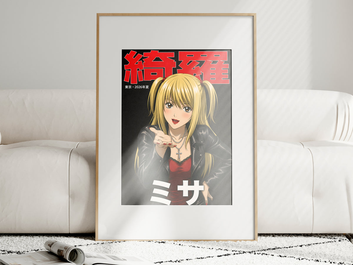 Death Note Misa Red Black Gothic Portrait Anime Poster — i01463