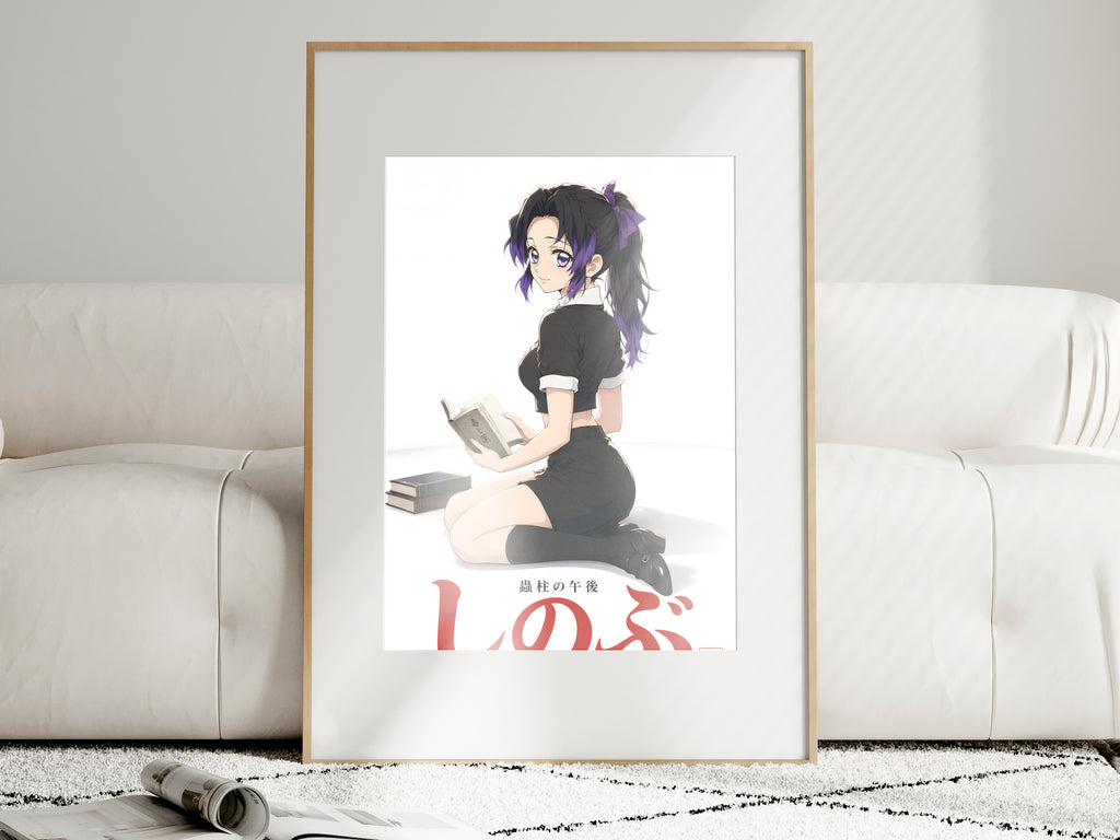 Demon Slayer Shinobu Reading Editorial Anime Poster — i01463