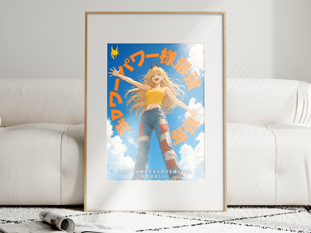 Chainsaw Man Power Blue Sky Portrait Anime Poster — i01463