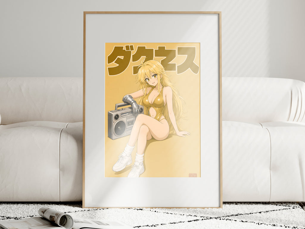 KonoSuba Darkness Retro Studio Gold Anime Poster — i01463