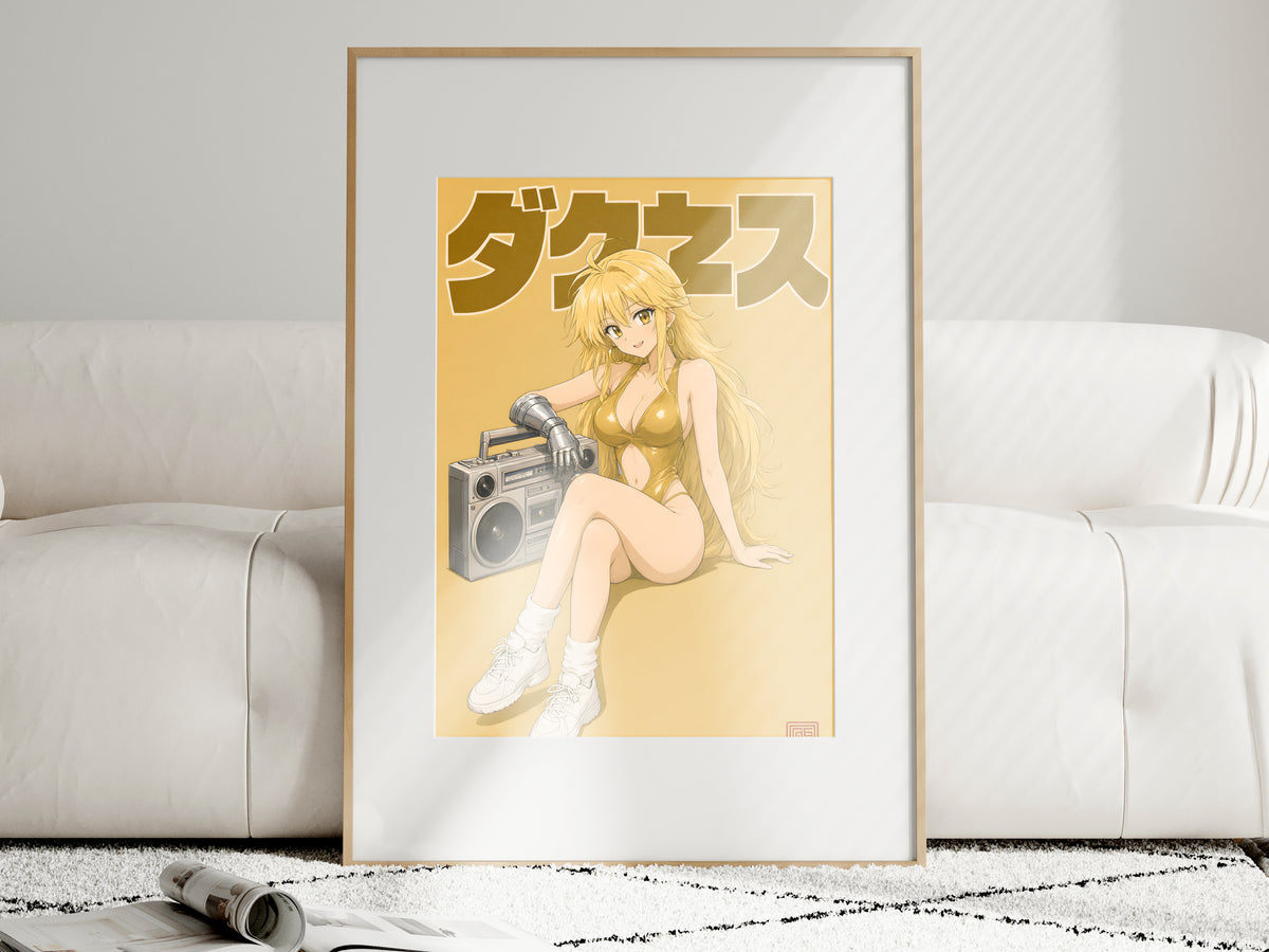 KonoSuba Darkness Retro Studio Gold Anime Poster — i01463