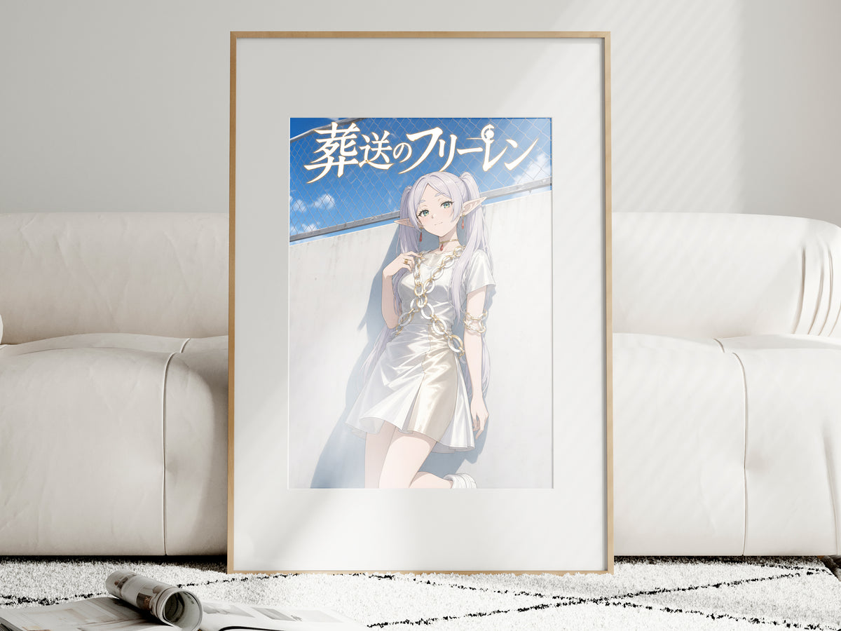 Frieren Silver Chain Dress Anime Poster — i01463