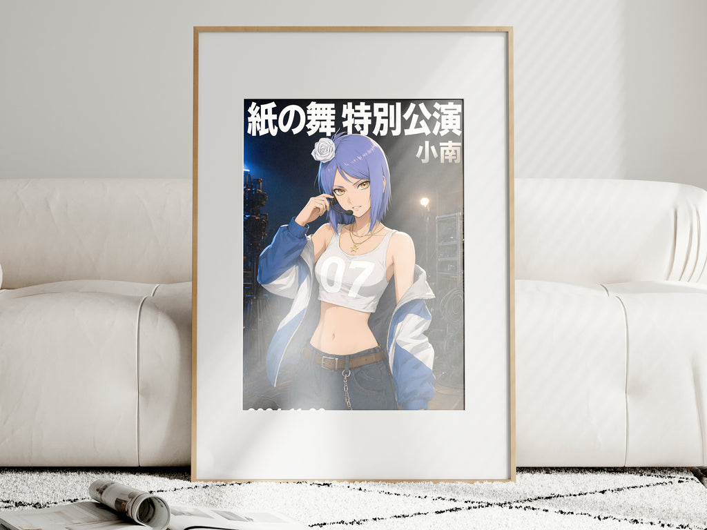 Naruto Konan Backstage Microphone Portrait Anime Poster — i01463