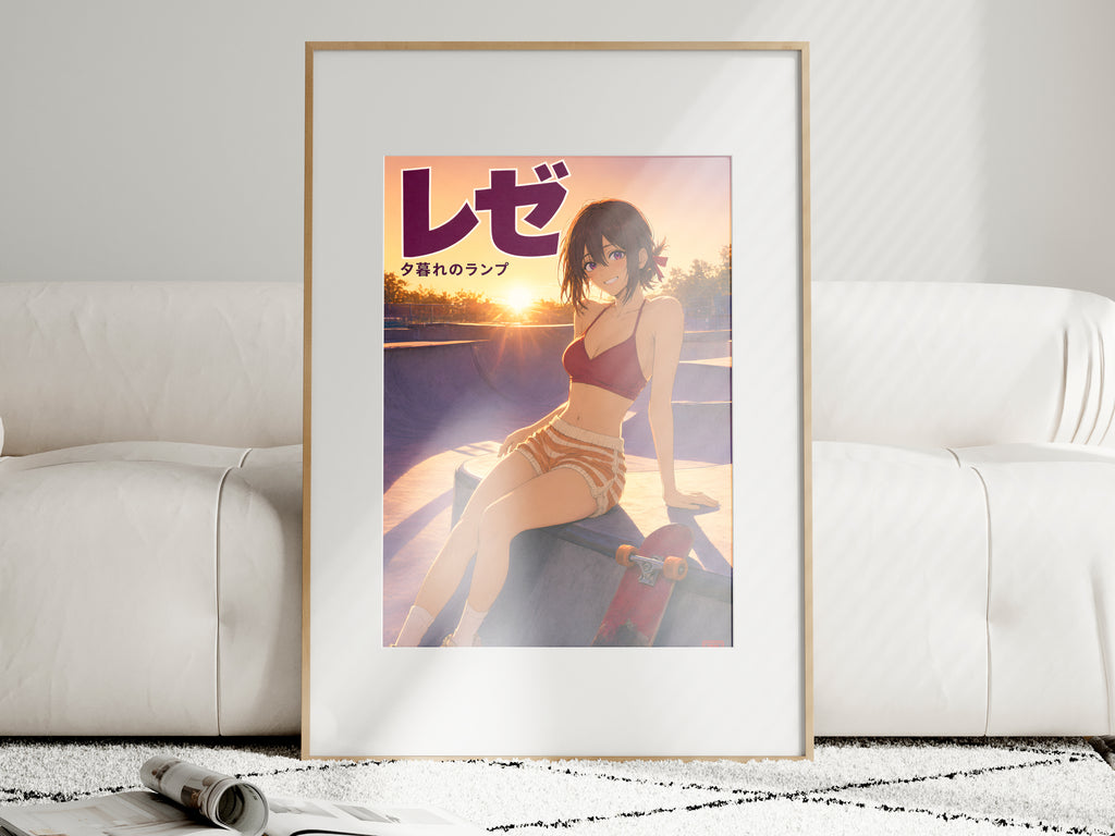 Chainsaw Man Reze Skate Park Anime Poster — i01463