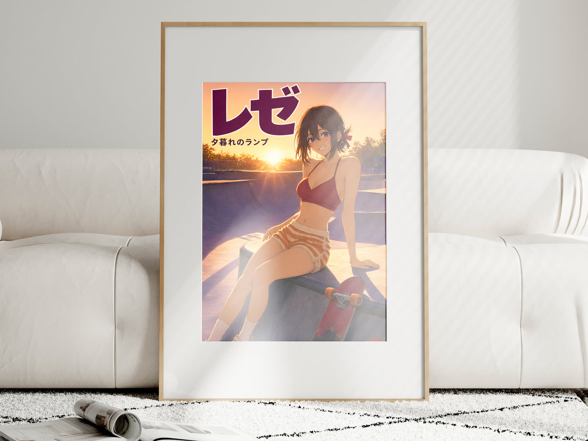 Chainsaw Man Reze Skate Park Anime Poster — i01463