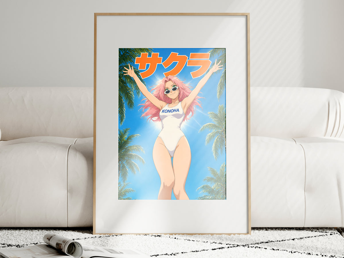 Naruto Sakura Retro Sky Anime Poster — i01463