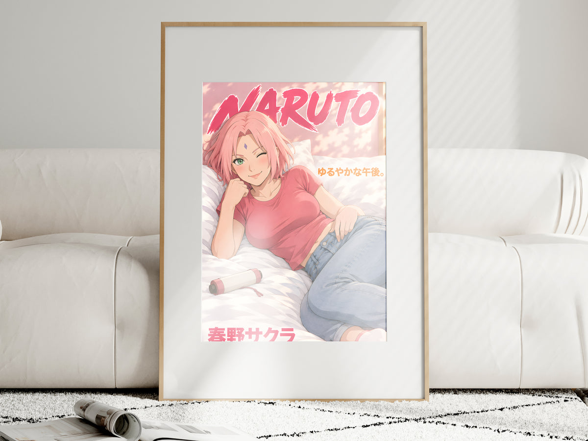 Naruto Sakura Sunlit Afternoon Anime Poster — i01463