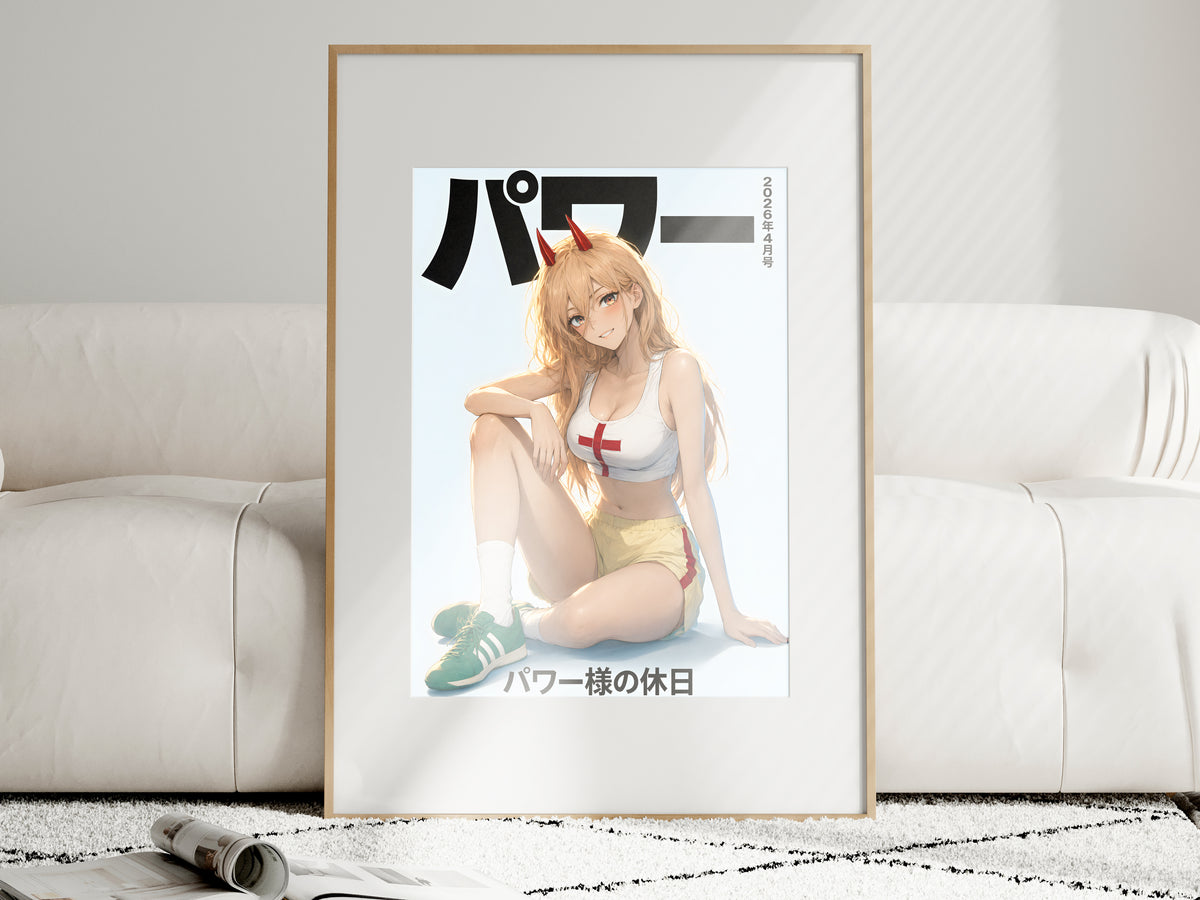 Chainsaw Man Power Summer Sports Cover Anime Poster — i01463
