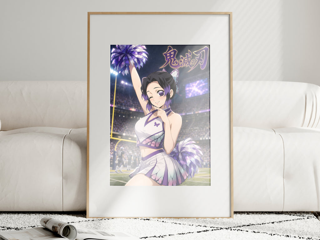 Demon Slayer Shinobu Butterfly Cheer Portrait Anime Poster — i01463