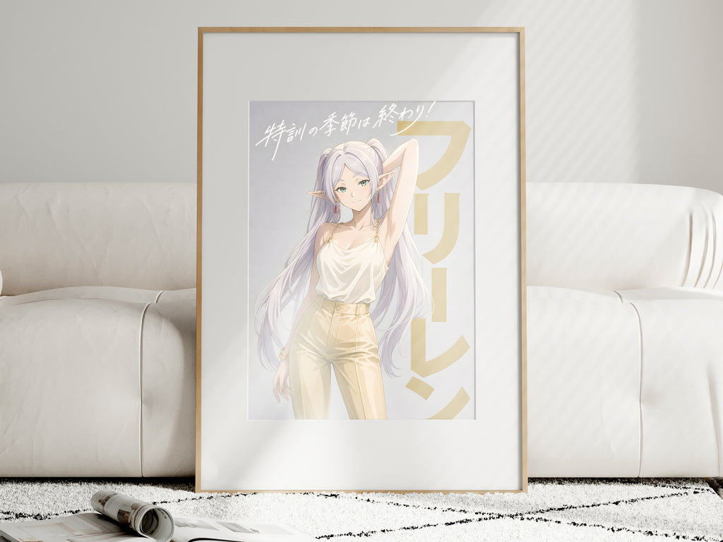 Frieren Golden Trousers Fashion Anime Poster — i01463