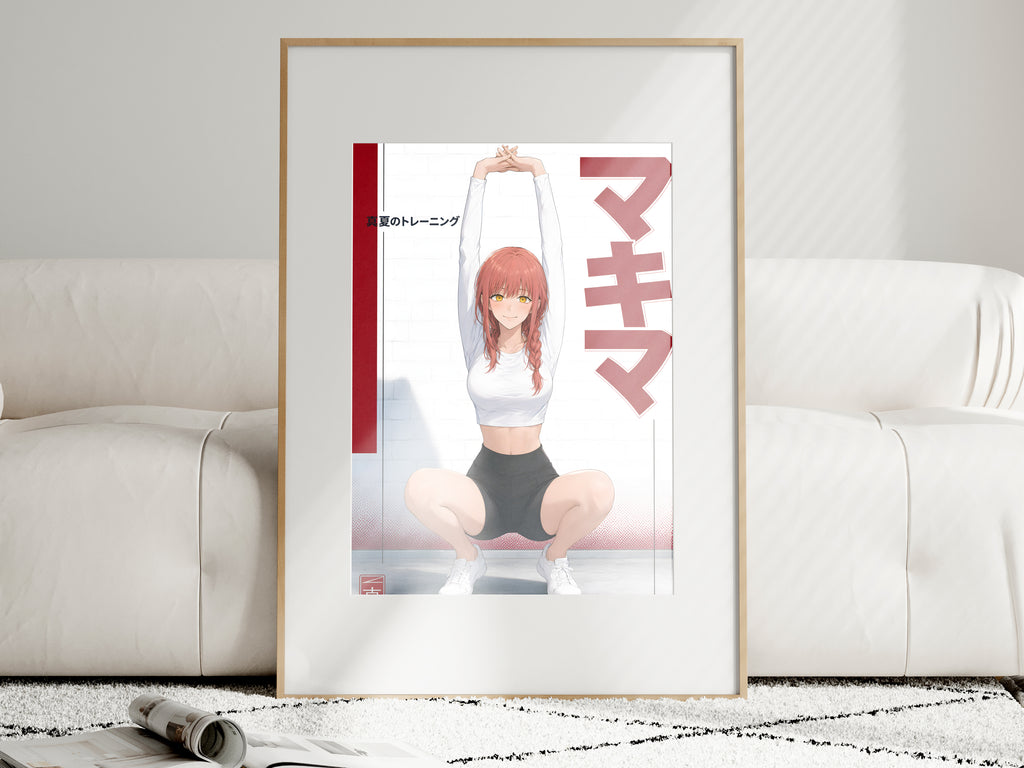 Chainsaw Man Makima White Brick Stretch Anime Poster — i01463