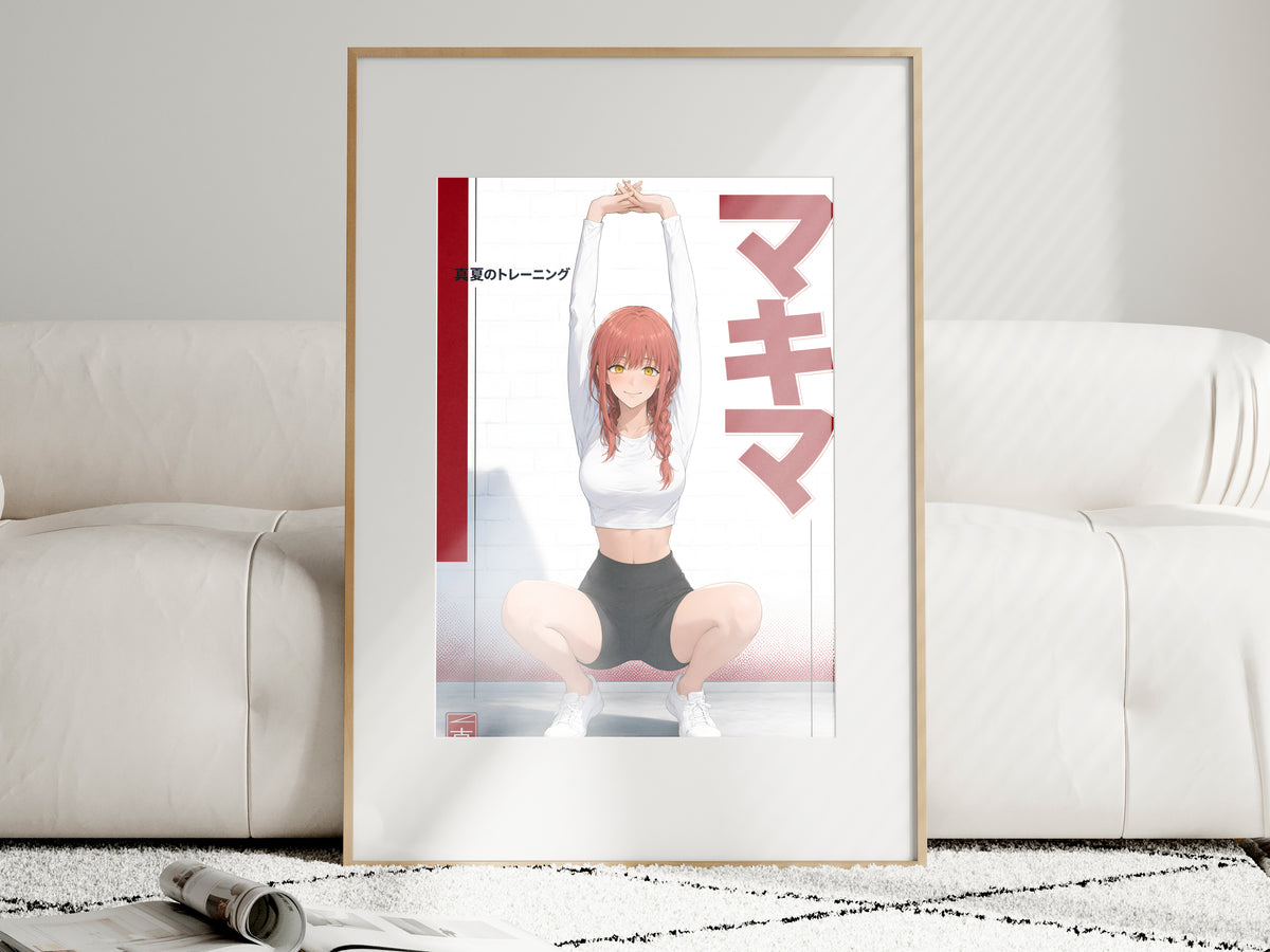 Chainsaw Man Makima White Brick Stretch Anime Poster — i01463