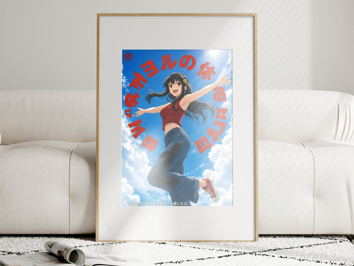Spy x Family Yor Blue Sky Circle Portrait Anime Poster — i01463