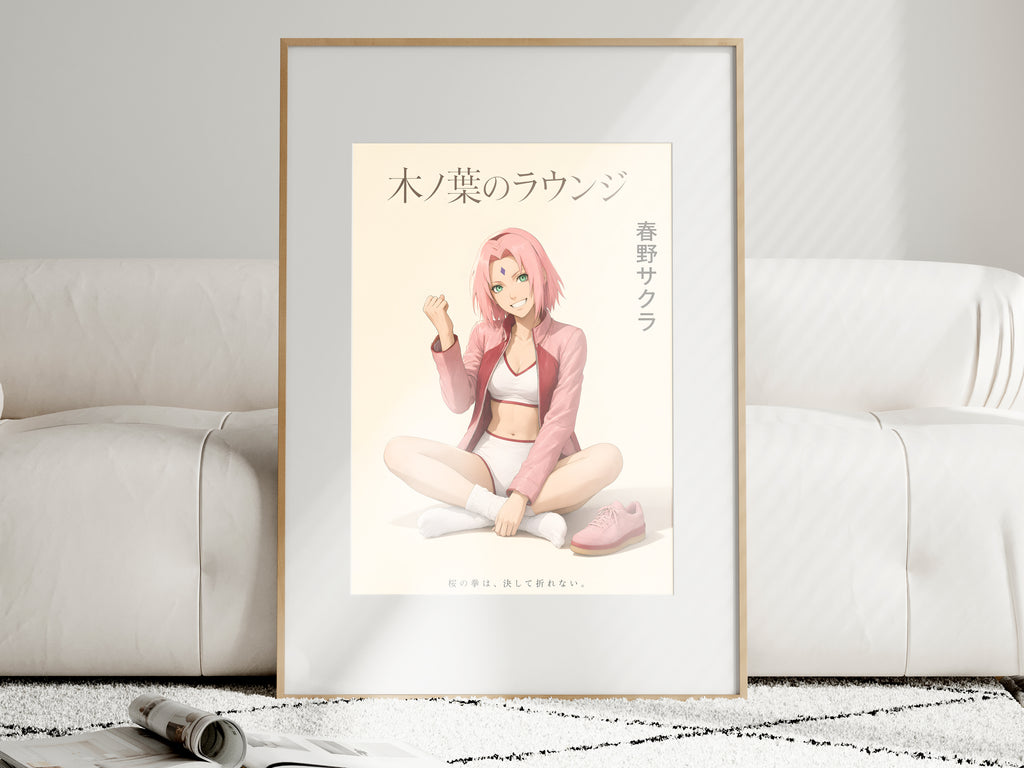 Naruto Sakura Pink Lounge Anime Poster — i01463