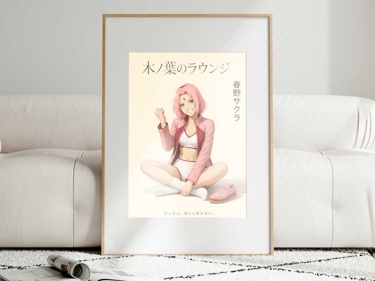Naruto Sakura Pink Lounge Anime Poster — i01463