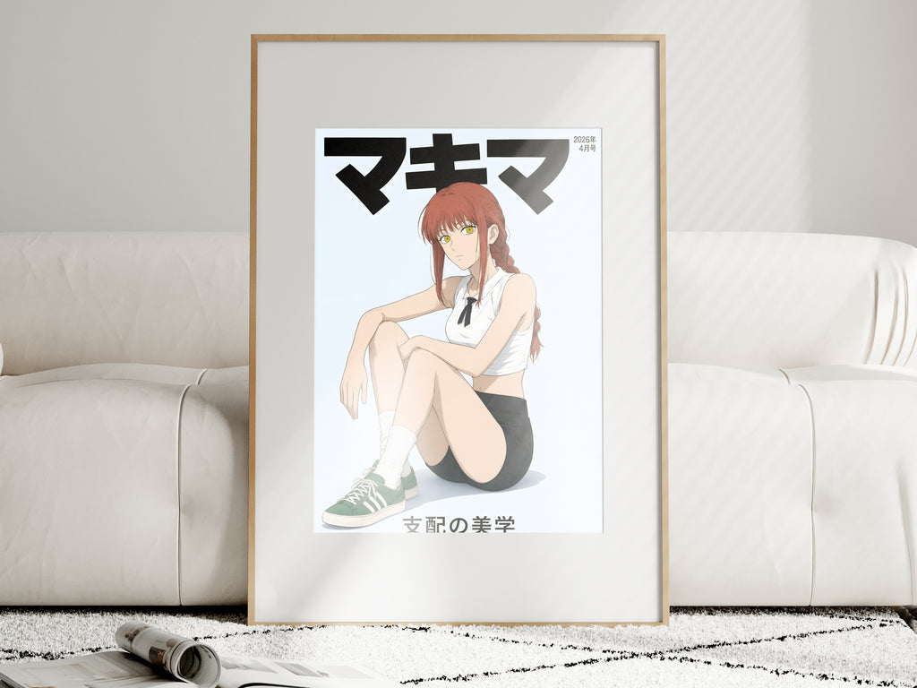 Chainsaw Man Makima Green Sneakers Editorial Anime Poster — i01463